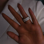 S925 2PC Wedding Set Luxe 5.0Ct/3.5Ct Luxe Radiant Cut Engagement Ring With Radiant Cut Wedding Band - Image 7