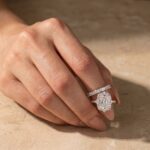 S925 2PC 3.5Ct Wedding Ring Set Gorgeous Halo Radiant Cut Simulated Diamond Engagement Ring With Wedding Band - Image 6