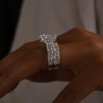 S925 5.0Ct Luxe Radiant Cut Half Engagement Ring Travel Ring With Radiant Cut Half Wedding Band - Image 3