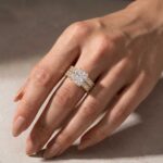 S925 5.0Ct Luxe Radiant Cut Half Engagement Ring Travel Ring With Radiant Cut Half Wedding Band - Image 5