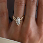 S925 Unique 3.0Ct Marquise Cut Insert Wedding Ring Set For Women in Sterling Silver - Image 2