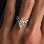 S925 Unique 3.0Ct Marquise Cut Insert Wedding Ring Set For Women in Sterling Silver - Image 4