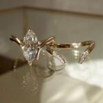 S925 Unique 3.0Ct Marquise Cut Insert Wedding Ring Set For Women in Sterling Silver - Image 3