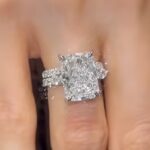 S925 Unique 7.0Ct Radiant Cut Insert Wedding Ring Set For Women In Sterling Silver