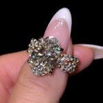 S925 3PC Classic Wedding Ring Set 4.5Ct Oval Cut Engagement Ring With Marquise Cut Full Wedding Band - Image 2