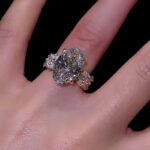 S925 3PC Classic Wedding Ring Set 4.5Ct Oval Cut Engagement Ring With Marquise Cut Full Wedding Band