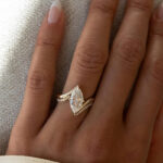 S925 2PC Unique 3.0Ct Marquise Cut Insert Wedding Ring Set For Women In Sterling Silver - Image 8