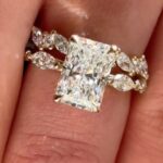 S925 2PC 3.5Ct Radiant Cut Wedding Ring Set With Unique Wedding Band - Image 2