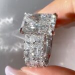 S925 5.0Ct Luxe Radiant Cut Engagement Ring Travel Ring With Radiant Cut Wedding Band - Image 2