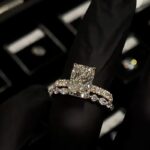 S925 4.5 Carat Radiant Cut Hidden Halo Wedding Set – Brilliance In Every Angle - Image 2