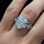 S925 Half Eternity 4.0Ct Marquise Cut Engagement Ring in Sterling Silver with Marquise & Round Cut Enhancer Wedding Band - Image 4