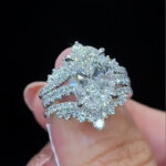 S925 5.0Ct Oval Cut Vintage Wedding Ring Set With Enhancer Wedding Band - Image 2