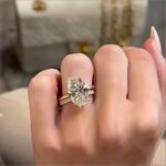 S925 5.5Ct Oval Cut Solitaire Engagement Ring with Open Wedding Band - Image 2