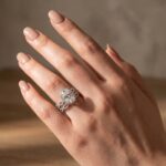 S925 4.5Ct Oval Cut Twist Engagement Ring with Twist Wedding Band - Image 2