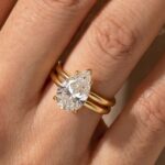 S925 2PC 40Ct Solitaire Pear Cut Wedding Set For Women - Image 2
