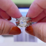 S925 Sterling Silver Classic 4.0Ct Oval Cut Solitaire Engagement Ring with Vintage Enhancer Wedding Band - Image 2
