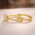 S925 3.5Ct Radiant Cut Engagement Ring in Sterling Silver with Classic X Criss Cross Wedding Band - Image 12