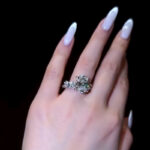 S925 2PC Wedding Ring Set 4.5Ct Oval Cut Engagement Ring With Marquise Cut Full Wedding Band - Image 2