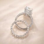 S925 Luxurious 7.0Ct Radiant Cut Engagement Ring in Sterling Silver with Classic Full Round Cut Wedding Band - Image 6