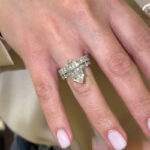 S925 Sterling Silver 3.0Ct Marquise Cut Travel Engagement Ring with Half Wedding Band - Image 3