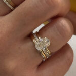 S925 4.0Ct Classic Oval Cut Engagement Ring in Sterling Silver with Simple Wedding Band - Image 2