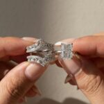 S925 4.5Ct Classic Radiant Cut Engagement Ring in Sterling Silver with Crown-Shaped Enhancer Wedding Band - Image 3