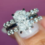S925 Classic 4.5Ct Radiant Cut Engagement Ring in Sterling Silver with  Enhancer Wedding Band - Image 3