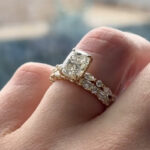 S925 Crushed Ice 5.0Ct Cushion Cut Engagement Ring in Sterling Silver with Wedding Band - Image 2
