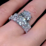 S925 Luxe 4.0Ct Oval Cut Engagement Ring in Sterling Silver with Wedding Band - Image 2