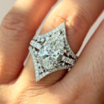 S925 Sterling Silver Elegant 5.0Ct Pear Cut Engagement Ring with Vintage Enhancer Wedding Band - Image 3