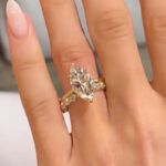 S925 4.0Ct Solitaire Marquise Cut Engagement Ring in Sterling Silver with Classic Open Wedding Band - Image 2