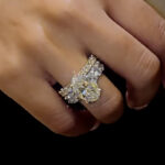 S925 Luxurious 4.5Ct Oval Cut Engagement Ring in Sterling Silver with Round Cut Half Eternity Wedding Band - Image 3