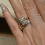 S925 Solitaire 6.5Ct Elongated Cushion Cut Engagement Ring in Sterling Silver with Oval Cut Wedding Band - Image 2