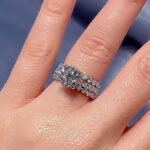 S925 Classic 2.0Ct Round Cut Engagement Ring in Sterling Silver with 0.77Ct Enhancer Wedding Band - Image 4