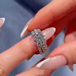 S925 Classic 2.0Ct Round Cut Engagement Ring in Sterling Silver with 0.77Ct Enhancer Wedding Band - Image 3