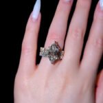 S925 6.0Ct Marquise Cut Engagement Ring in Sterling Silver with Eternity 1.8Ct Round Cut Women's Wedding Band - Image 2