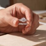 S925 Moissanite Twist 2.0Ct Round Cut Engagement Ring With Classic Twist Wedding Band - Image 2