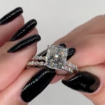 S925 Exquisite 2.0 Carat Cushion Cut Women's Wedding Ring Set In Sterling Silver - Image 2