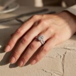 S925 Exclusive Halo Cushion Cut 3PC Wedding Set In Sterling Silver - Image 2