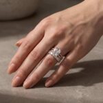 S925 3PC Wedding Ring Set 4.5 Carat Cushion Cut Engagement Rings With Criss Cross Wedding Band & Eternity Wedding Band - Image 12