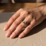 S925 Exquisite Yellow Gold Emerald Cut Three Stone Wedding set For Women In Sterling Silver - Image 4