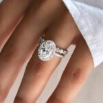 S925 Desirable Halo Oval Cut Wedding Set For Women In Sterling Silver - Image 3