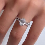 S925 2.5Ct Oval Cut Wedding Ring Set Travel Ring With Classic Wedding Band