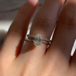 S925 Maxine Dainty Oval Cut Wedding Ring Set For Women - Image 2