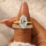 S925 Maxine Special 2PC 4.0Ct Marquise Cut Wedding Set