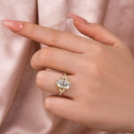 S925 Maxine Moissanite 4.0 Ct Oval and Angled Marquise Five Stone Engagement Ring - Image 2