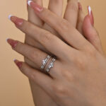 S925 Honorable Crown Design Jacket Wedding Band - Image 3
