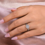S925 Maxine Twist 2.0 Carat Round Cut Engagement Ring For Her In Sterling Silver - Image 7