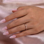 S925 Maxine Moissanite Twist Eternity Wedding Band In Sterling Silver - Image 4
