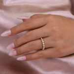 S925 Maxine Moissanite Eternity Round Cut Wedding Band In Sterling Silver - Image 5